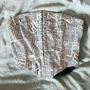 Newspaper print corset